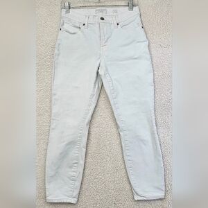 Lucky Brand Women’s Ava Mid Rise Crop Jeans Size 6 / 28 White Denim Stretch Pant